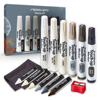 Wood Scratch Repair Kit Furniture Touch Up Markers Scratch Stain Repair Pens for Wood Furniture Tables Desks Floors Bedposts Cabinets Dark Light Mixed Colors 13 PC or 34 PC Carpenter Essential