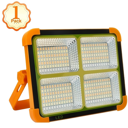 Magnetic Solar Work Light with Hook – 6500 Lumen LED Camping Light, Adjustable Brightness, Solar & USB-C Dual Charging, 6 Modes, Portable Hanging Lamp for Camping, Hiking, Garage & Emergency, 1/2/4/6/10 Pack