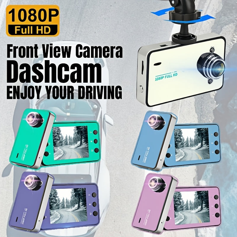 1080P Dash Cam - Suction Cup Support - 2.2-Inch Dash Camera Car Camera 1080P Car DVR Night Vision Loop Recording Suction Cup Type Single Lens Without SD Card- Multiple Colors - Gift