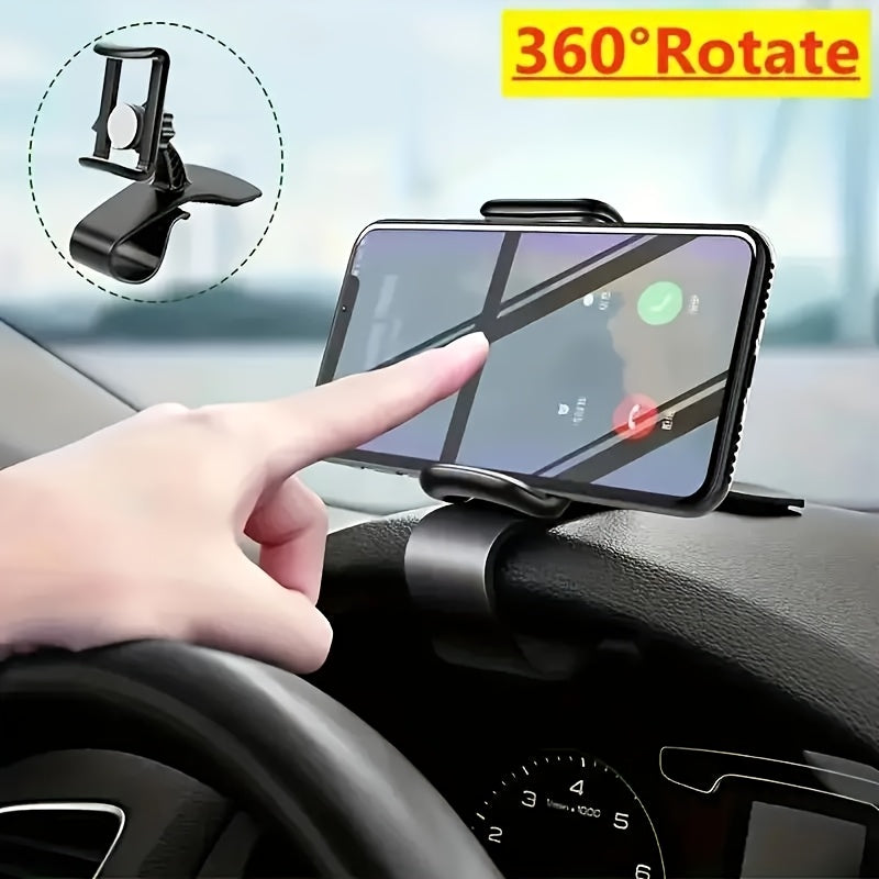 FENGXUEHAO Car Phone Holder with Rotatable Dashboard Mount, Adjustable Phone Bracket & -Rust ABS/PVC Suitable for GPS Navigation, Dashboard/Dashboard/Dashboard/Tablet Holder for GPS, for Smartphones, Vehicle Dashboard Mount