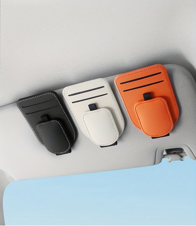 [Car Eyeglass Clip] High-Quality Car Eyeglass Clip, Multi-Functional Car Sun Visor Card Holder, In-Car Eyewear Storage Rack, Fashion Glasses Clip