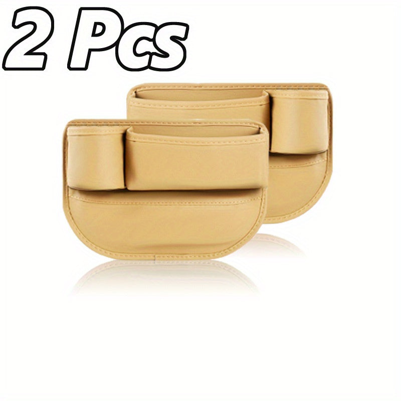 1 Set Universal Car Seat Gap Organizer - Multifunctional Storage Box with Pocket, Wallet, Keys, Card, Cup, And Phone Holder for Auto Interior Additions