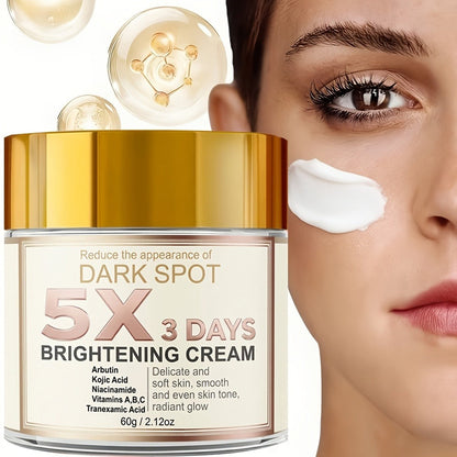 Kojic Acid Cream for Dark Spots - Skin Brightening Face Cream with Vitamin C, Arbutin & Niacinamide, Fades Hyperpigmentation Dullness Uneven Tone, Fast-Acting Formula All Skin Types