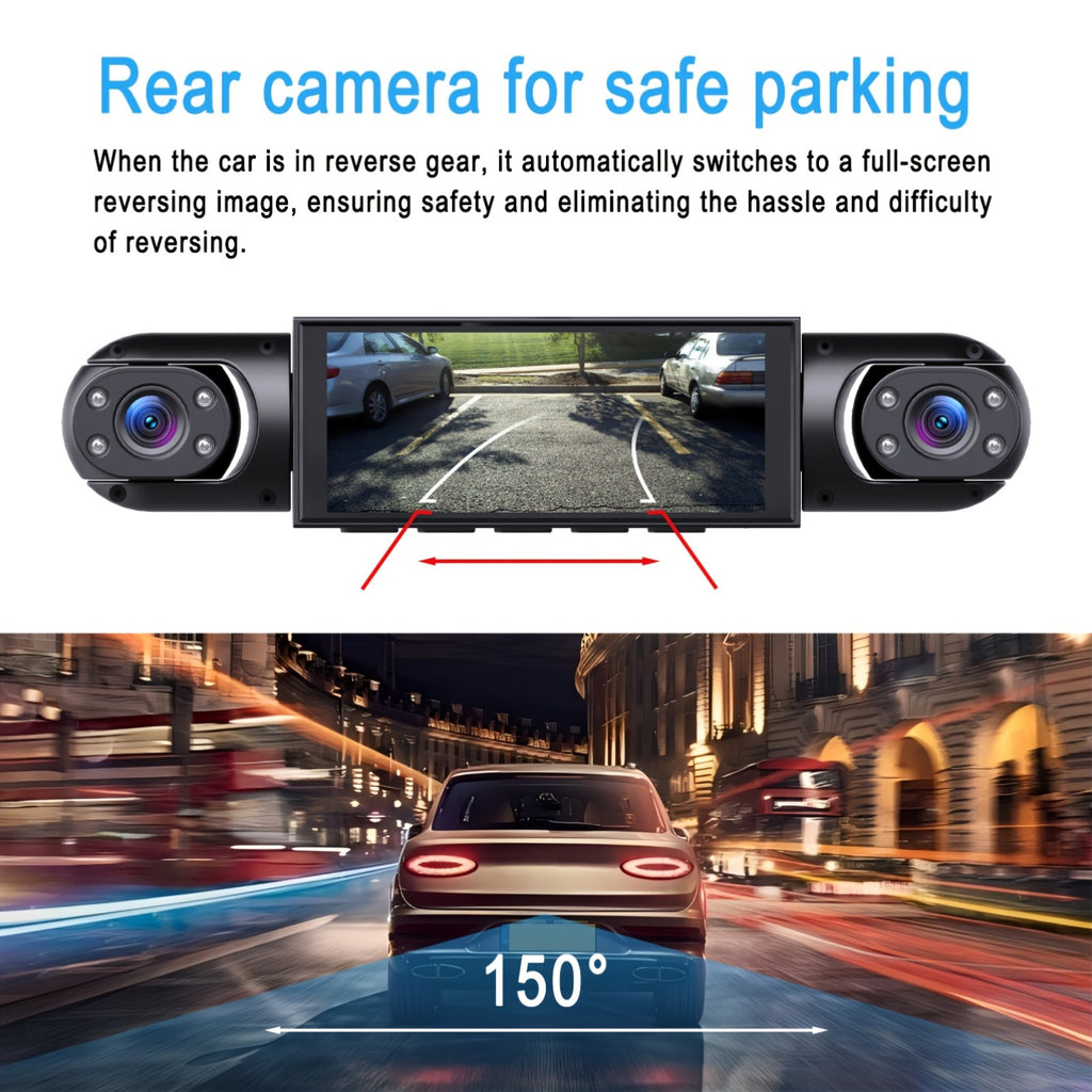 HOEMYER 360° Panoramic 4-Lens Channel 1080P HD Ultimate Safety Car DVR Set, 1080P Front And 720P Full Coverage Front, Rear, Left, And Right, Four-Screen Simultaneous Display, HD Night Vision, WDR, G-Sensor, Loop Recording - Car Accessories/Car Dashb