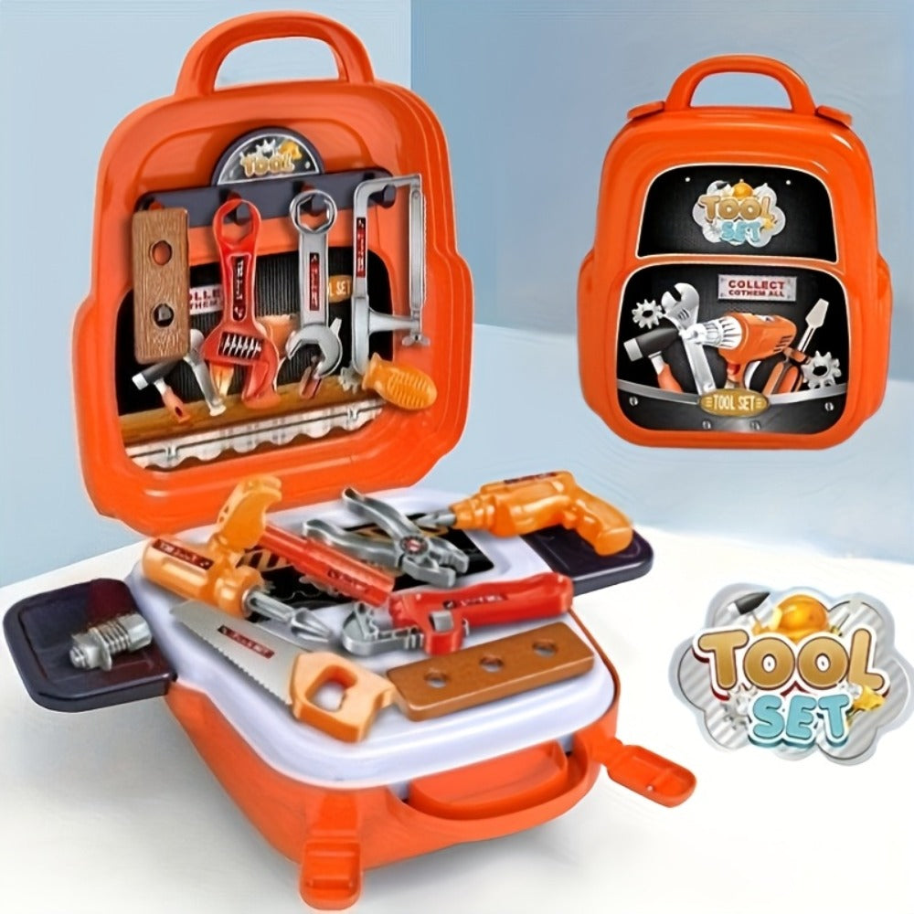 Kids Tool Backpack Set 22pcs for Boys – Pretend Play Home Repair Tool Kit with Carrying Backpack | Toddler Construction Toy with Hammer Wrench Screwdriver, Birthday & Christmas Gift for Boys Ages 3 4 5 6