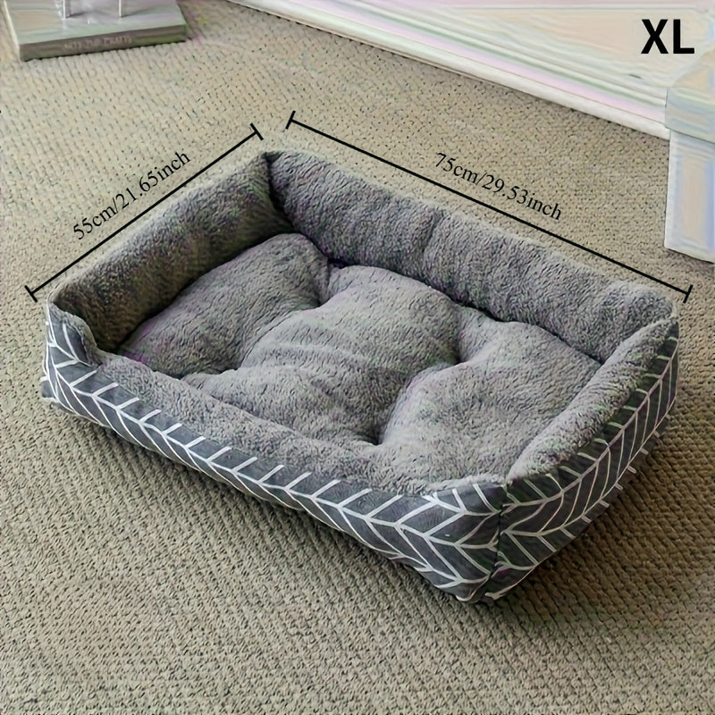 Pet Bed All-Season Soft Sleeping Pad for Cats & Dogs Breathable Washable Mat 4 Sizes M L XL XXL Fits All Breeds Grey Stripes Yellow Chicken