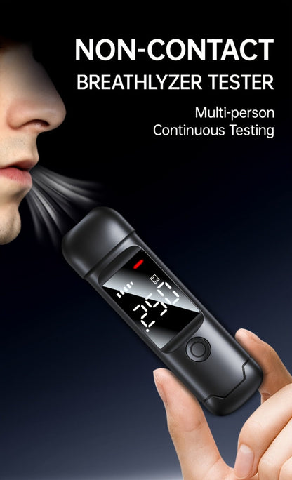 USB Rechargeable Breathalyzer with LCD Display – Portable Personal Alcohol Tester, 200mAh Battery, Multi-Person Continuous Testing, Safe Driving Breath Analyzer