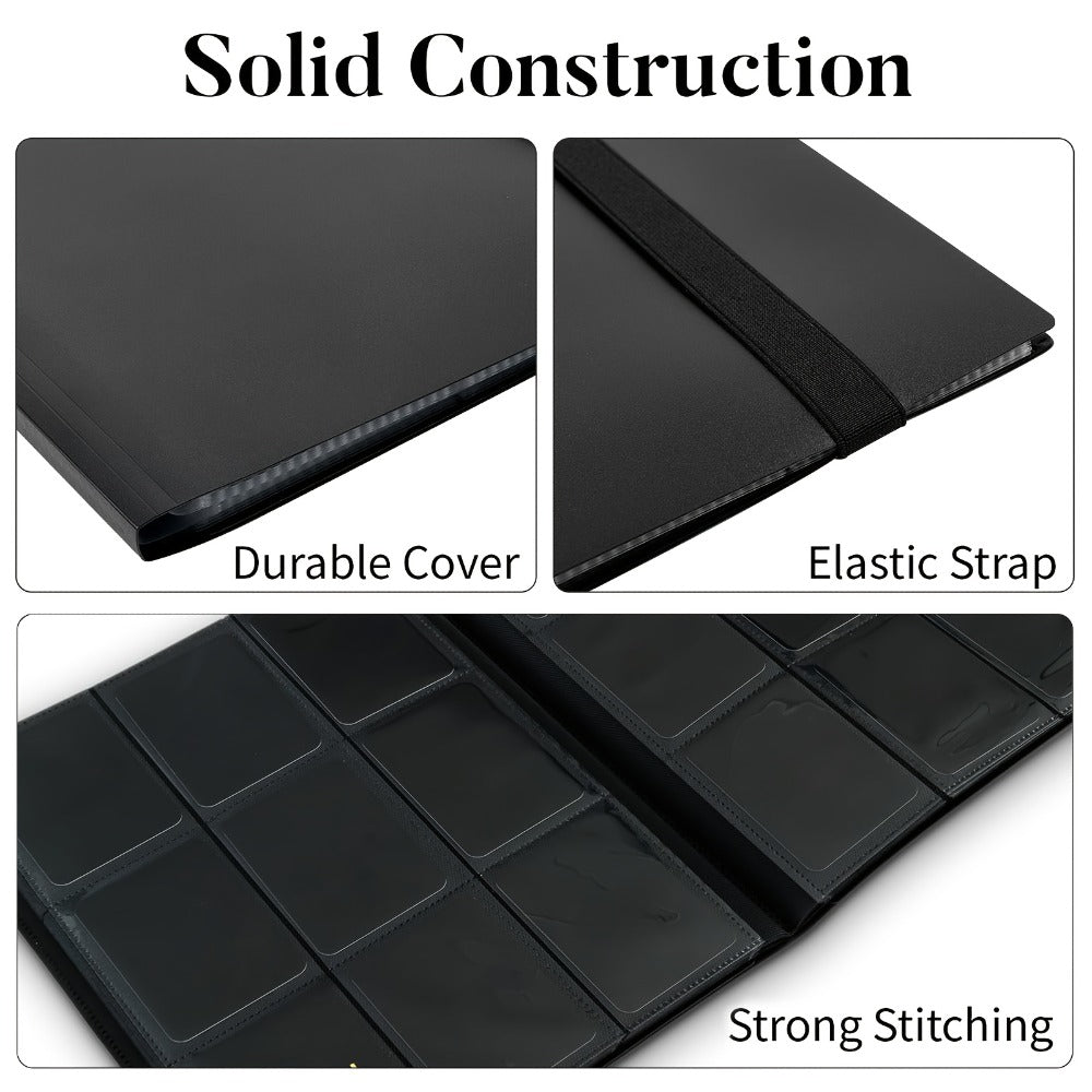 Trading Card Binder 9-Pocket 7 or 10 Pack – Holds 360 Cards Each, Fits Pokemon PTCG Baseball Football Basketball K-Pop Photocards, Card Collector Album Bundle