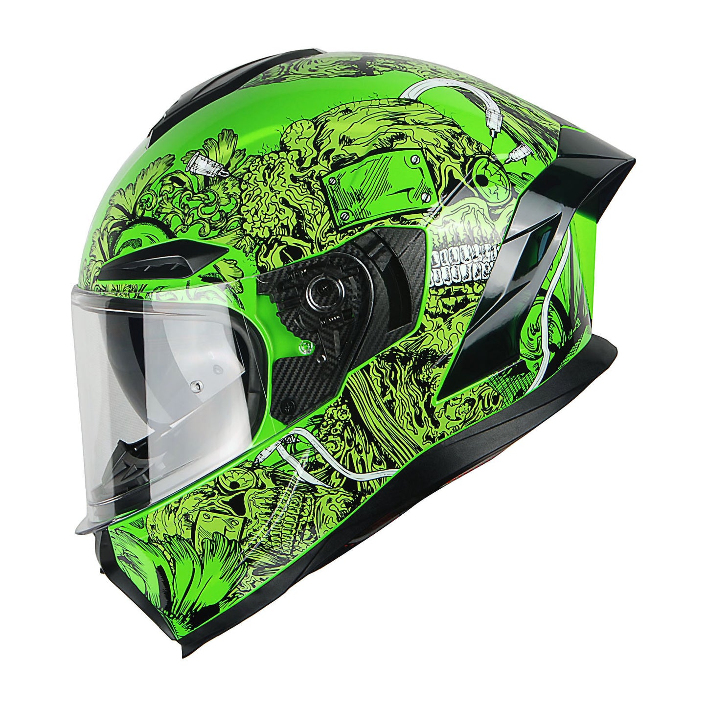 Full Face Motorcycle Helmet DOT Approved – Dual Visor Anti-Fog Pinlock Shield, Street Bike Adult Helmet with Sun Inner Shield, Aerodynamic Thermoplastic Shell, S/M/L/XL