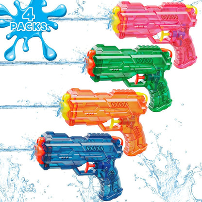 Water Polo Balls Bulk Set 80 Pack for Pool Games & 4-Piece Mini Water Gun Squirt Toy Kit – Summer Outdoor Water Play for Kids Boys Girls Ages 3+, Pool Party Beach Backyard Birthday Gift