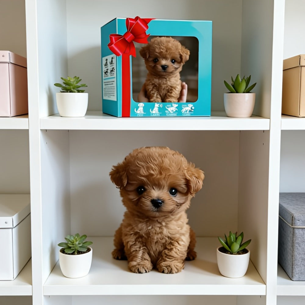 Electronic Plush Puppy Toy That Walks and Barks – Set of 2 Realistic Simulation Dogs with Barking Sound Effects, Soft Slow-Rebound Fur, Safe Interactive Pet Toy for Kids & Dog Lovers