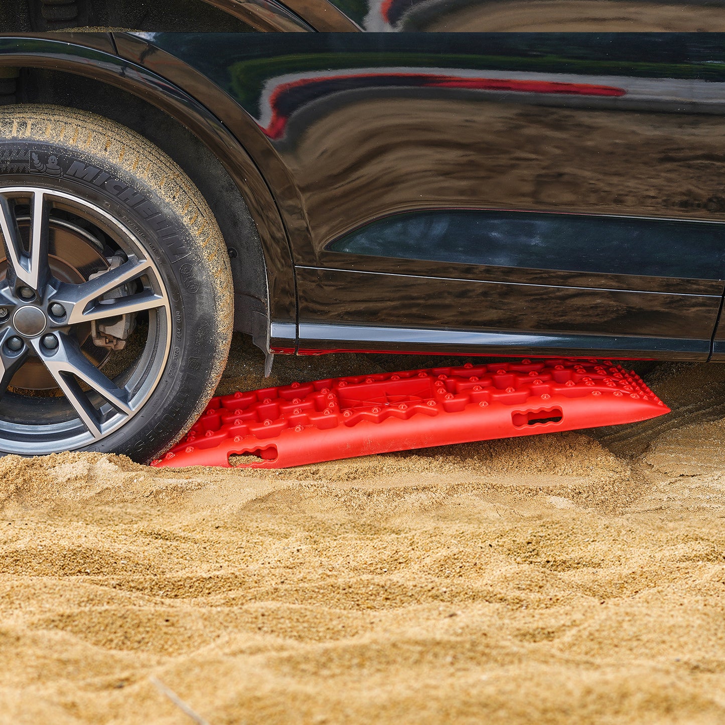 Traction Boards 2-Pack – 10-Ton Off-Road Vehicle Recovery Boards for Mud, Sand & Snow, High-Strength PP with Pull Straps & Storage Bag for SUV, Truck & RV