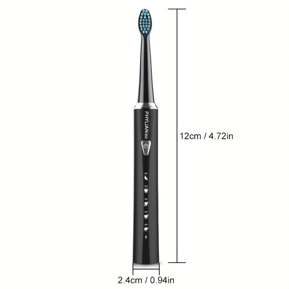 Sonic Electric Toothbrush for Adults Rechargeable – 5 Cleaning Modes 6 DuPont Brush Heads 40000 VPM 120-Day Battery 2-Minute Smart Timer Whitening Sensitive Polish Massage USB Charge Travel Ready Pink Black Purple