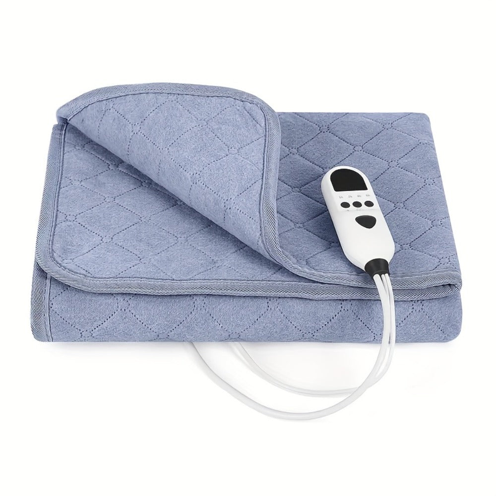 Electric Mattress Pad Heated Bed Warmer 63"x31" - 9 Heat Settings, 4 Auto Shutoff Modes, Rapid Warming, LED Controller, ETL Certified, Machine Washable, Low EMF, Winter Comfort Gift, Brown & Grey