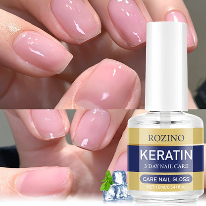 Keratin Nail Polish Strengthener 3pcs – Aloe Vera & Lavender Moisturizing Treatment for Dry Brittle Peeling Nails, Instant Hydration, Korean Skincare Formula, Natural Nail Care for Hands & Fingernails