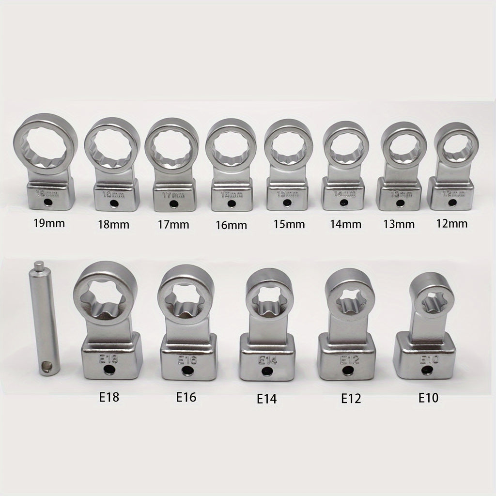 15pcs Universal Auxiliary Idler Belt Tensioner Pulley Removal Tool Kit, Serpentine Belt Tension Pulley Wrench Set, Engine Timing Belt Tensioning Nut Bolt Screw Remover