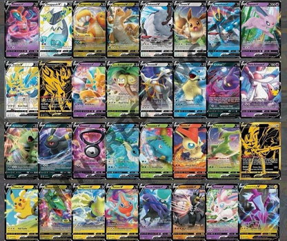 Pokemon 100 Card Lot – 1 Guaranteed Ultra Rare (Mega EX GX V VMAX), 100 Assorted English TCG Cards Near Mint, Authentic Collection Gift for Kids Teens Adults Pokemon Collectors