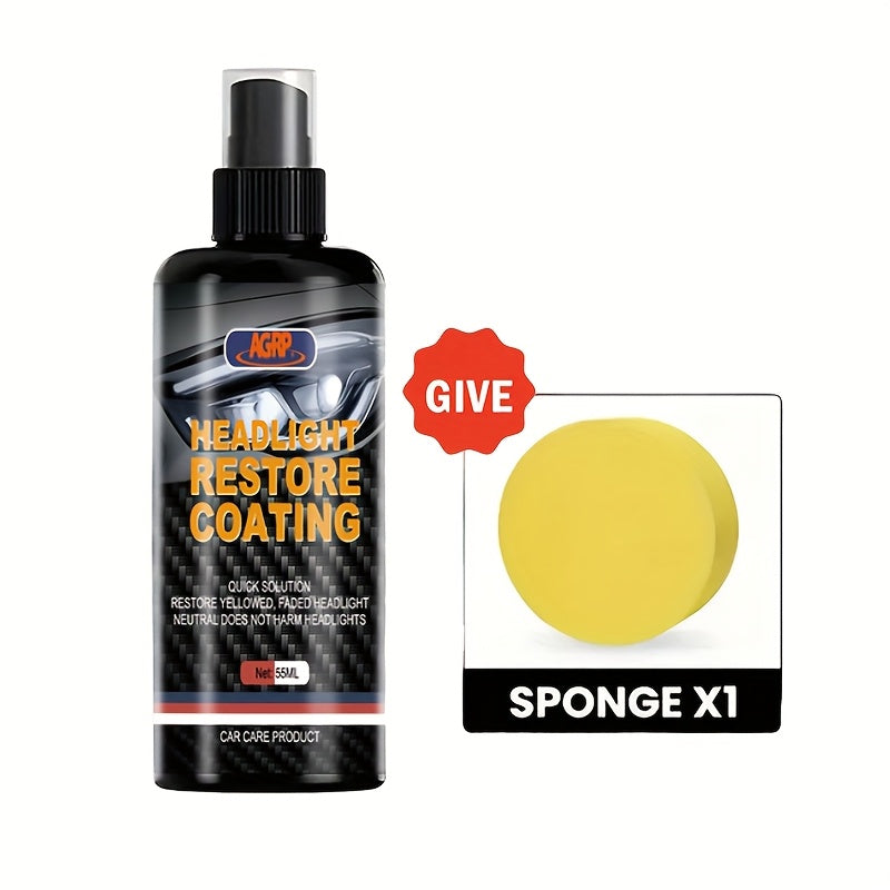 Universal Headlight Lens Restoration Kit - Prevents Yellowing And Oxidation with Bright Headlight Restoration Fluid, Restores Shine Quickly, Suitable for All Models, Headlight Restoration Parts