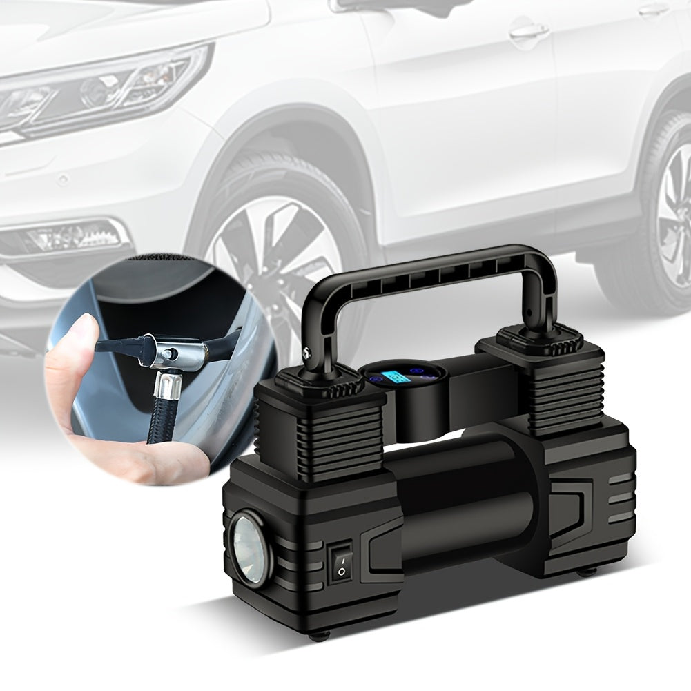 Portable Tire Inflator, 12V 150 PSI, Handheld Pump with Digital Pressure Gauge, for Car, Motorcycle, Bicycle, Balls, And Sports Equipment, Cars, Inflatable Mats, Swimming Rings, Kayaks, Without Battery