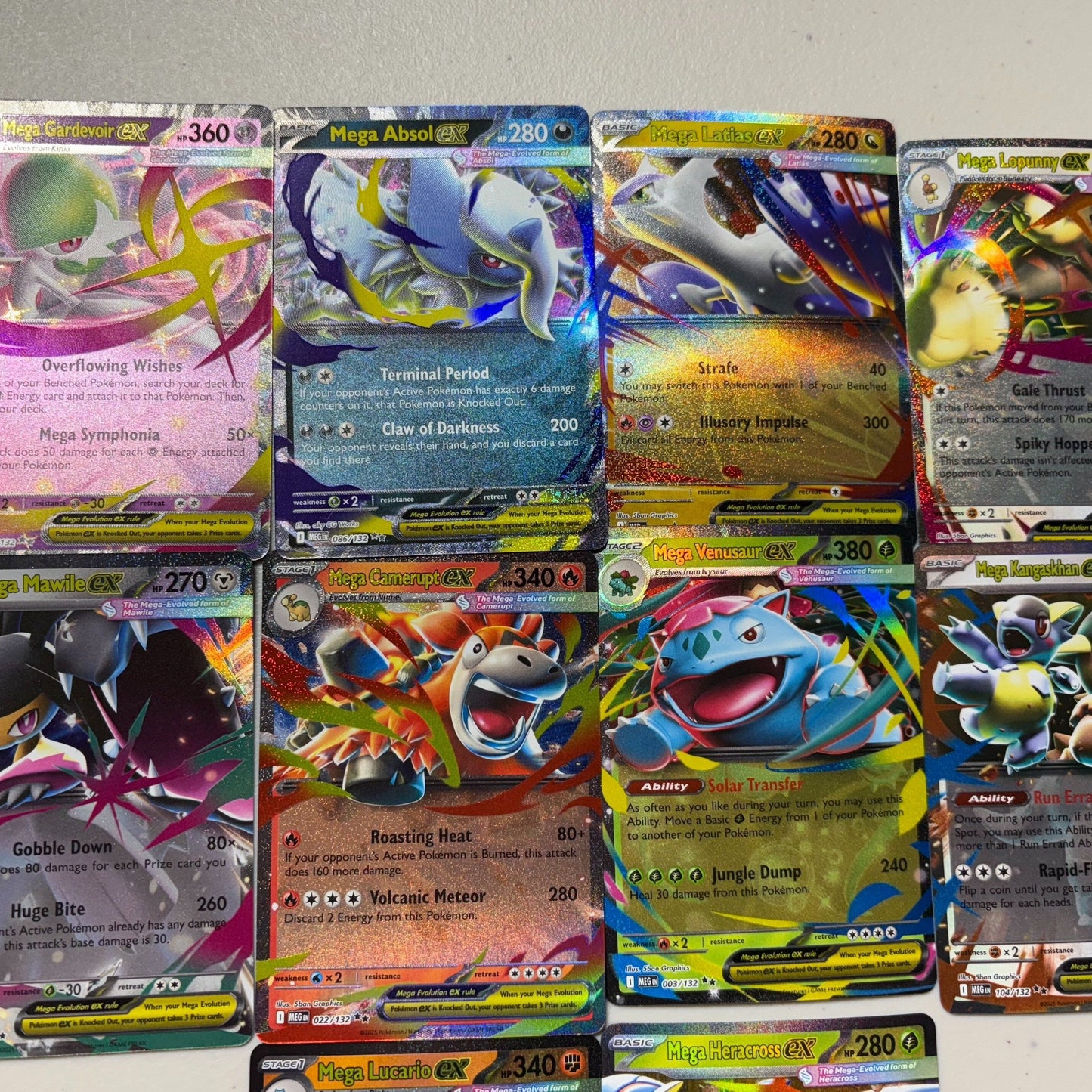 Pokemon MEGA EX Card Lot 3-Card Bundle – All Mega EX Guaranteed, Authentic Holographic TCG Cards Assorted Sets, Best Collector Gift for Kids Teens Adults Pokemon Fans Birthdays Holidays