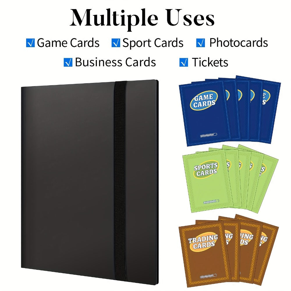 Trading Card Binder 9-Pocket 7 or 10 Pack – Holds 360 Cards Each, Fits Pokemon PTCG Baseball Football Basketball K-Pop Photocards, Card Collector Album Bundle