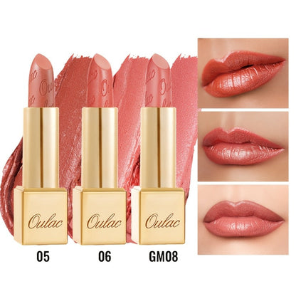 Metallic Lipstick Set 3 Pcs 24-Hour Smudge-Proof Transfer-Resistant Glossy Finish Full Coverage Long Lasting Lip Color Makeup Gift Set for Women 12.9G Each