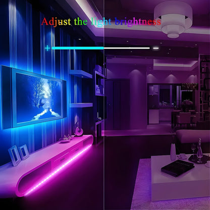 RGB LED Light Strip 5050 SMD USB Powered - Multi-Color Cuttable LED Strip with 3-Button Controller, Easy Install for Home Decor Living Room Bedroom TV Background Christmas Party Stage, 3M / 4M / 15M