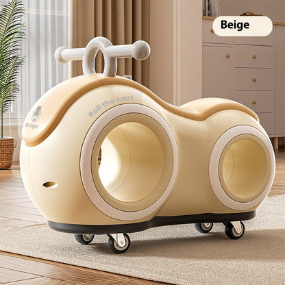 Anti-Tip Baby Walker with Music & Lights 4-Wheel Toddler Learning Walker 220 lb Widened Stable Base Indoor Outdoor Birthday Gift Boys Girls Ages 1+ Beige Pink Green Blue