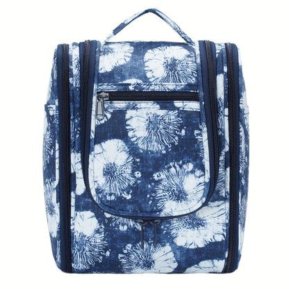 Hanging Toiletry Bag for Women Large Capacity Travel Makeup Organizer Bag with Hook Multi-Compartment Waterproof Cosmetic Pouch 16 Prints for Cruise Gym