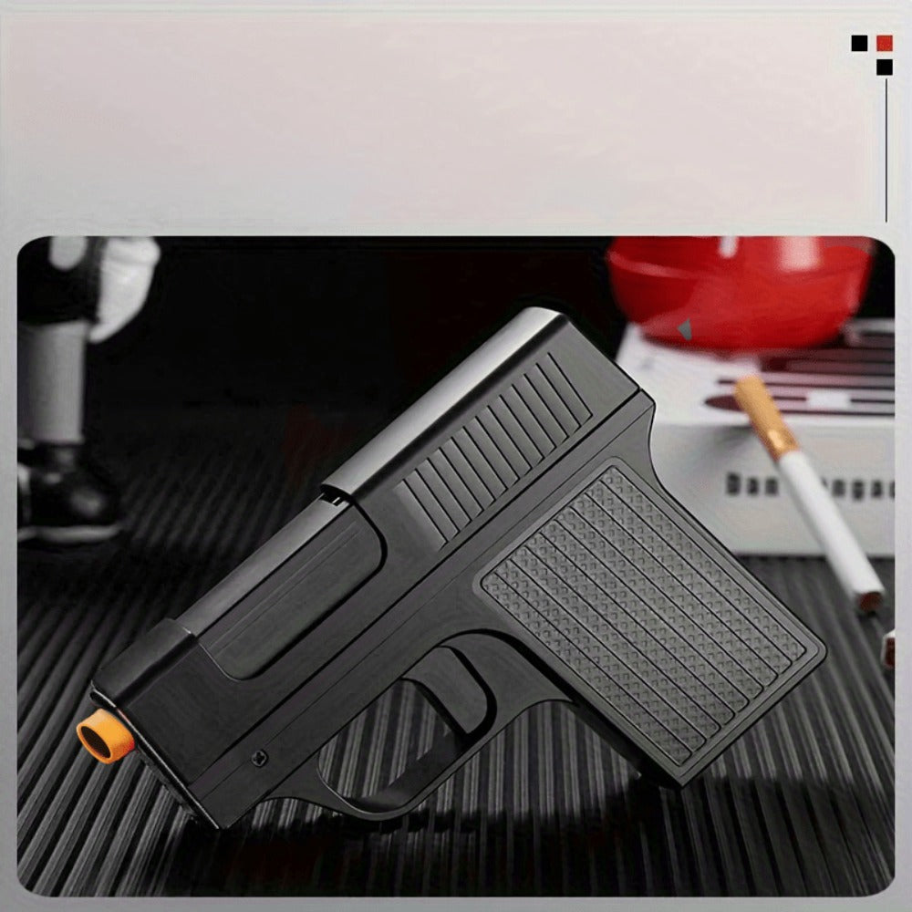 Blue Flame Torch Lighter with Adjustable Flame, Windproof Butane Cigar Lighter for BBQ Outdoor Survival Kitchen, Creative Cigarette Case Lighter with Gift Box Packaging – Men's Gift (Butane Not Included)
