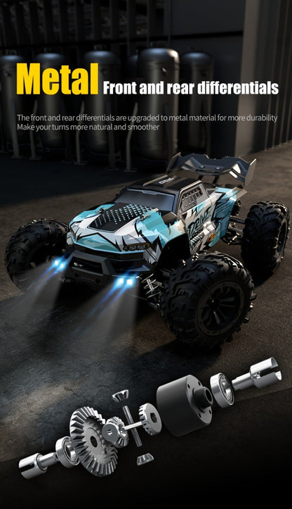 70KM/H High-Speed RC Off-Road Car 1:16 Scale 4WD – 2.4GHz Remote Control Truck with Simulation Structure, All-Terrain Monster Truck for Kids & Adults, Birthday Gift, Red Blue Black