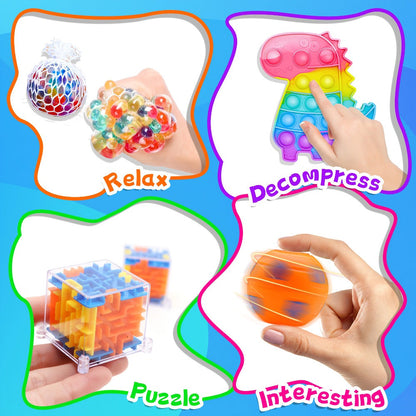 1000-1200 Piece Bulk Fidget Toys Party Favors – Assorted Mini Sensory Toys for Kids Classroom Prize Box Easter Egg Fillers Goodie Bag Stuffers Birthday Carnival Rewards