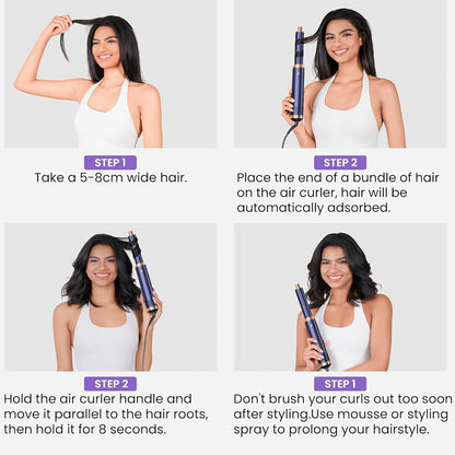 5-in-1 Hair Dryer Brush Set – Blow Dryer Brush with Curl, Straighten, Volumize & Smooth, Hot Air Styler for All Hair Types, Professional Styling Wand