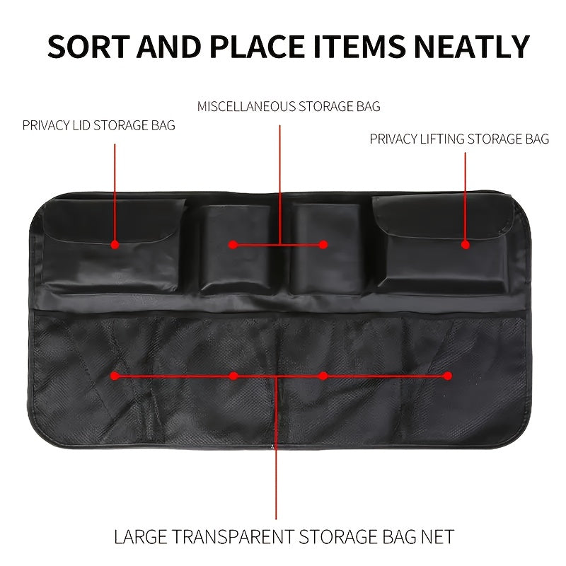 Car Trunk Organizer, Backseat Hanging Organizer with 8 Large Storage Bag Super Capacity -Trunk Organizer for SUV, Truck, Van -Your Space Saving Expert Car Accessories for Womenpurse Holder for Car