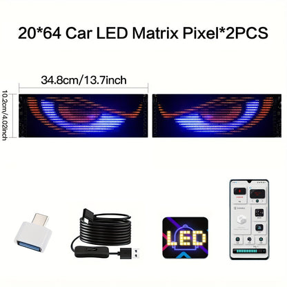 Flexible LED Scrolling Sign – APP-Controlled Programmable Display, Scrolling Text & Animation, Color-Changing, USB Powered for Car, Store & Indoor Use