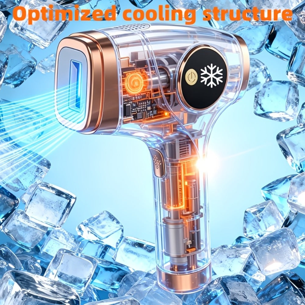 IPL Hair Removal Device Sapphire Ice Cooling Painless 999900 Flashes 9 Modes – At-Home Permanent Hair Reduction for Women Men Face Body Bikini Underarms Legs