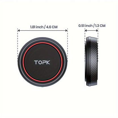 TOPK D45A Magnetic Car Phone Holder Mount, Strong Magnet 360° Enhanced Version with Improved Adhesion Resistant to High and Low Temperatures Magnetic Car Phone Mount Holder Compatible with Samsung iPhone Xiaomi Huawei