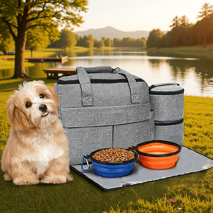 Dog Treat Pouch 5-Pack – Large Capacity Training Bag with Zip Closure, Durable Nylon Multi-Functional Outdoor Pet Carrier Bag for Dogs, Perfect for Training, Walks, Camping & Hiking