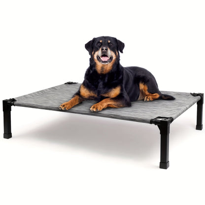 Elevated Dog Bed Cooling Raised Cot with Metal Frame – Washable Breathable Mesh, No-Slip Feet, Portable Dog Cot for Indoor & Outdoor Use, 4 Sizes, 7 Colors