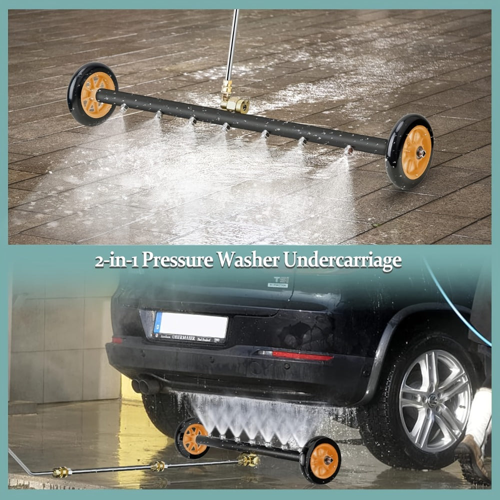 Undercarriage Cleaner 4000PSI – High-Pressure Car Chassis Washer with 3 Stainless Steel Bars & 1/4" Quick Connect