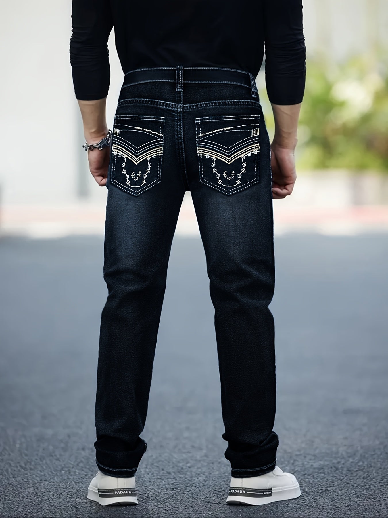 Men's Slim Fit Jeans - Classic Wash Clean Finish Travel 172325