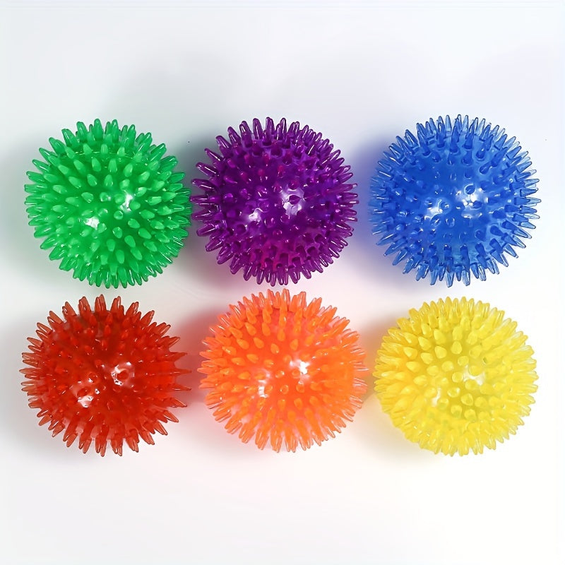 Squeaky Dog Balls for Teeth Cleaning & Training 12 Pack Durable Rubber Chew Toy Balls - Safe No Battery Design for Small to Medium Dogs, Multicolor Interactive Play Set