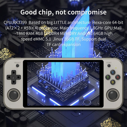 Anbernic RG552 Handheld Game Console Dual OS Android Linux Retro Emulator 5.36-Inch IPS 1920x1152 RK3399 4GB RAM HDMI USB 3.0 Active Cooling