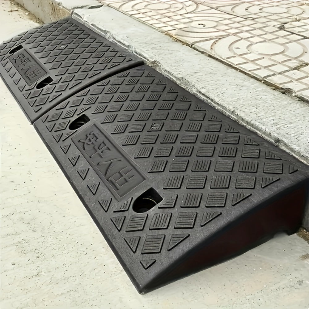 Portable Plastic Car Ramps - Heavy Duty Anti-Slip Threshold Ramps for Cars, Wheelchairs, Bicycles & Medical Equipment, Weather Resistant, Multiple Heights Available