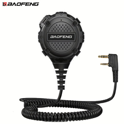 Walkie Talkie Remote Speaker Microphone H3 Lightweight Shoulder Mic PTT for Two Way Radio Clear Communication Outdoor Hiking Camping Tactical Black