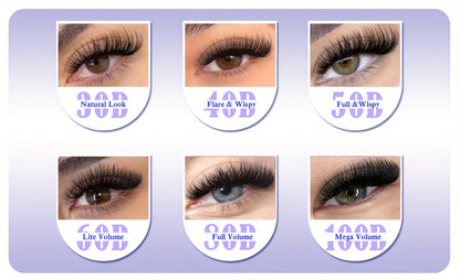 Premade Lash Clusters 708Pcs Mixed Length 30D 50D 80D 100D Wispy Volume Kit – Natural Fluffy DIY Lash Extensions with Bond Seal & Applicator for Everyday, Party, Travel & Event Looks