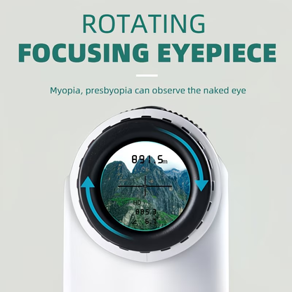 Golf Laser Rangefinder 1000 Yards with Touchscreen & English Voice - 6X Magnification, Slope Compensation, USB Rechargeable, Scanning Mode, Unit Switching, Zipper Case Included, Accurate Distance Measurement for Golfers of All Levels