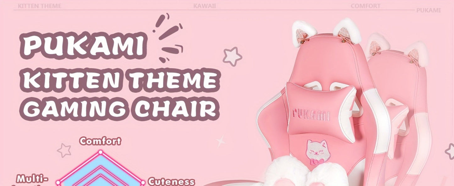 Cat Ear Gaming Chair, High-Back Gaming Seat for Comfortable Everyday Seating detail image - detail view 12