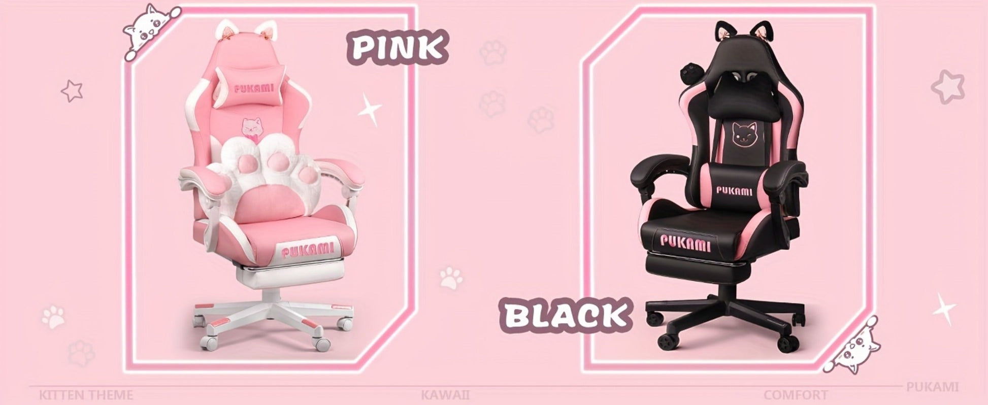Cat Ear Gaming Chair, High-Back Gaming Seat for Comfortable Everyday Seating detail image - detail view 20