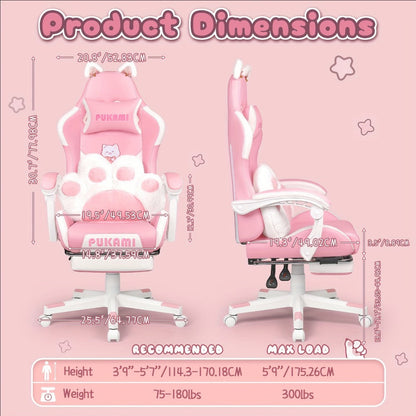 Cat Ear Gaming Chair, High-Back Gaming Seat for Comfortable Everyday Seating detail image - detail view 3